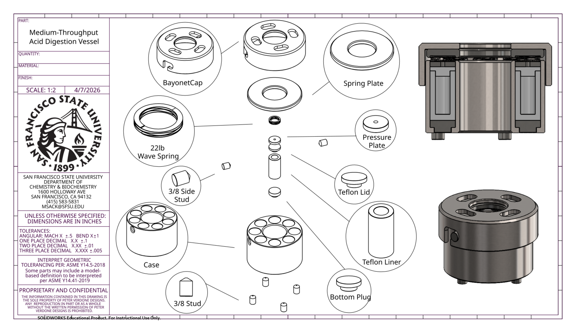 Drawing of the 8 Shot Reactor